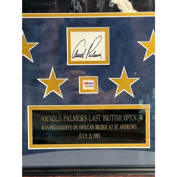 RARE PSA/DNA ARNOLD PALMER Signed Autograph LAST BRITISH OPEN Matted and FRAMED - Picture 2 of 7
